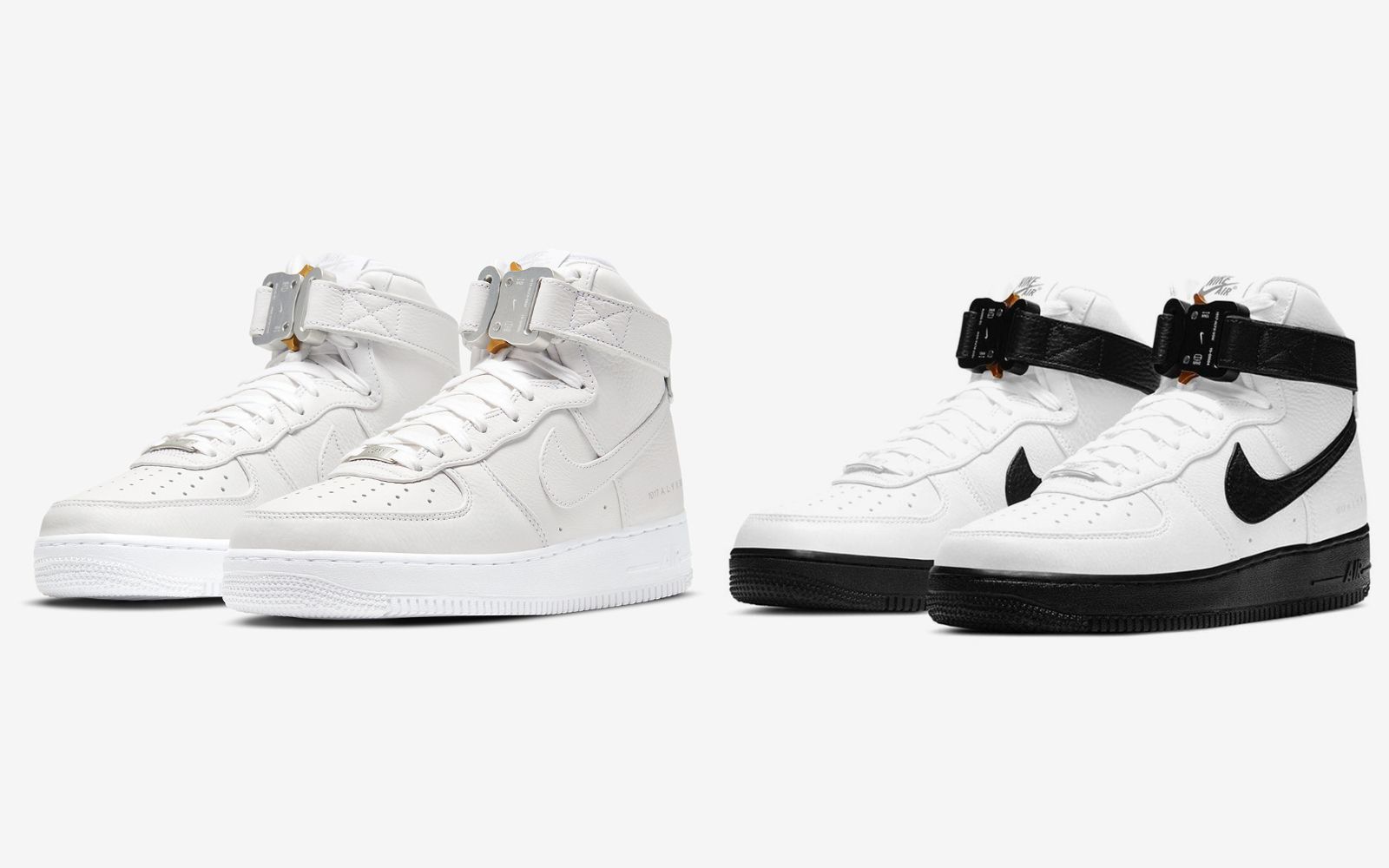 The new colorways of the 1017 ALYX 9SM x Nike Air Force 1 High