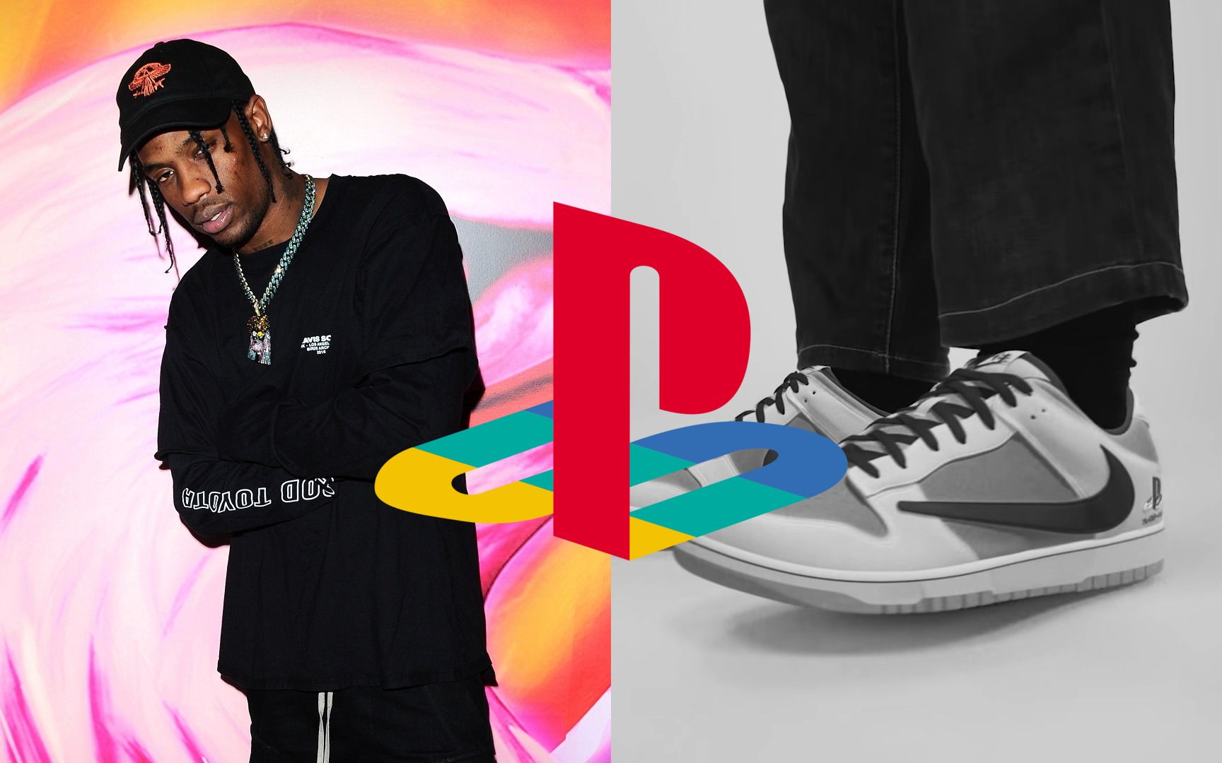 Travis Scott signs a new Nike Dunk Low x Playstation
