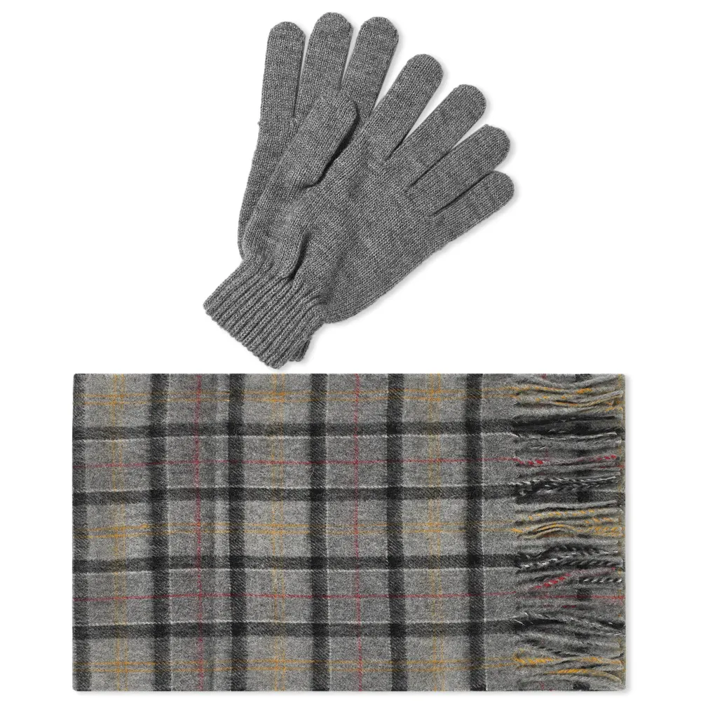 Barbour Tartan Scarf And Glove Gift Set