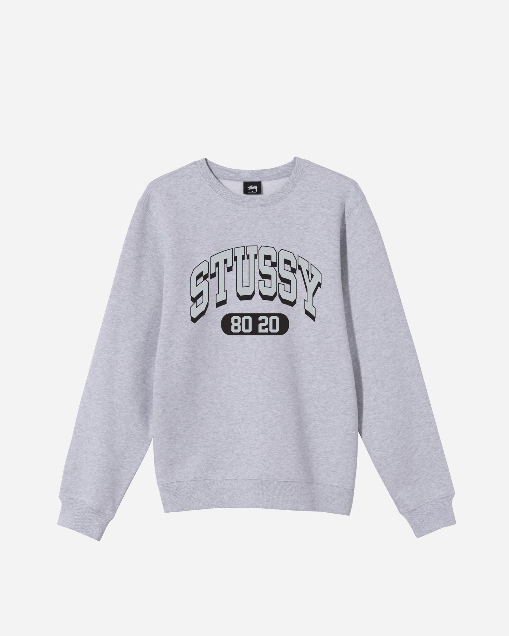 Stussy Grey '80-20' Crew Sweatshirt