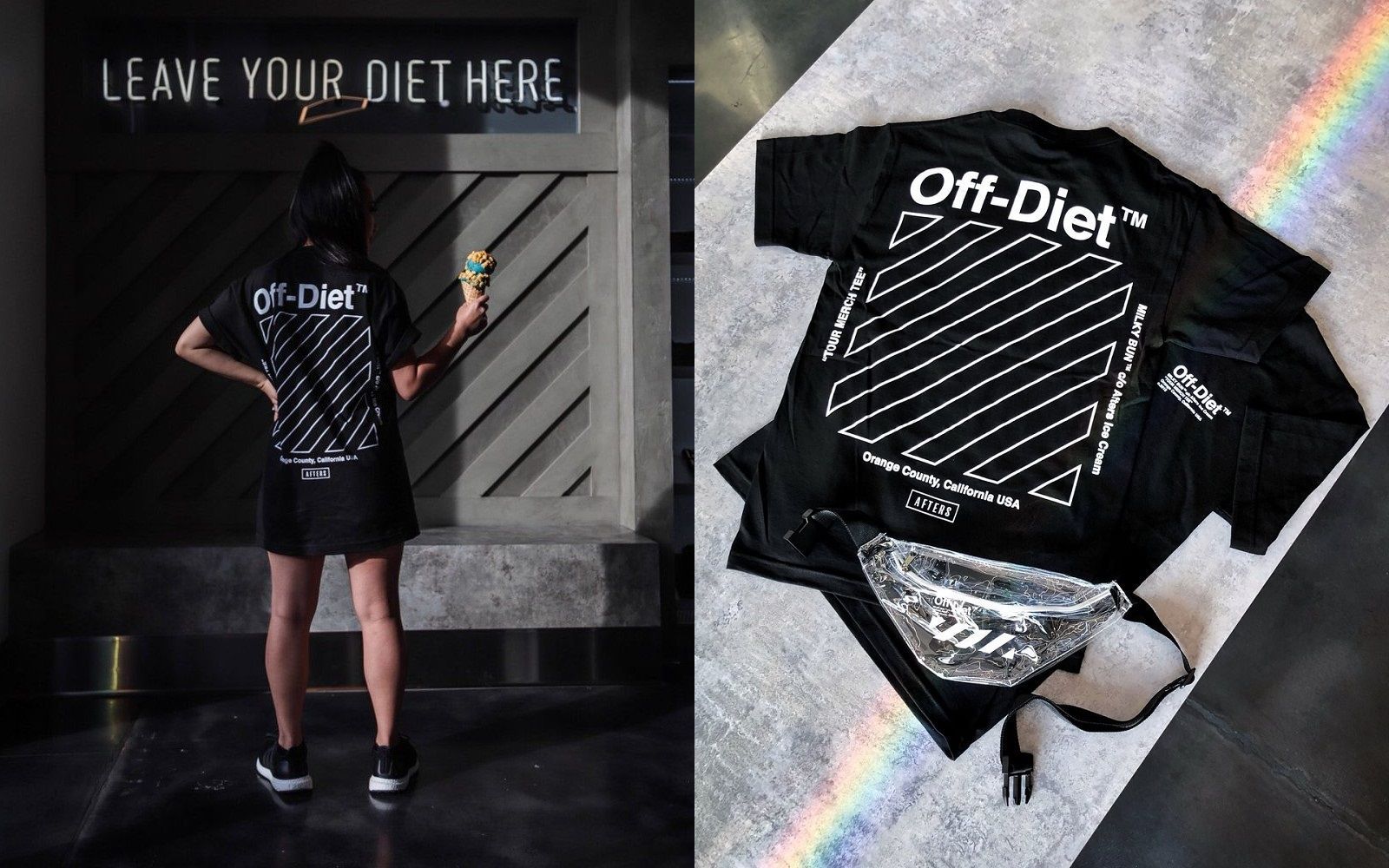 Off-White™ has accused an ice-cream chain of copyright infringement
