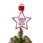 Santa Stop Here Tree Topper Red - Target