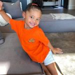 Stormi Webster Wore a Stylish Blue Tie-Dye Loungewear Set