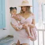 Stormi Webster Wore a Stylish Blue Tie-Dye Loungewear Set