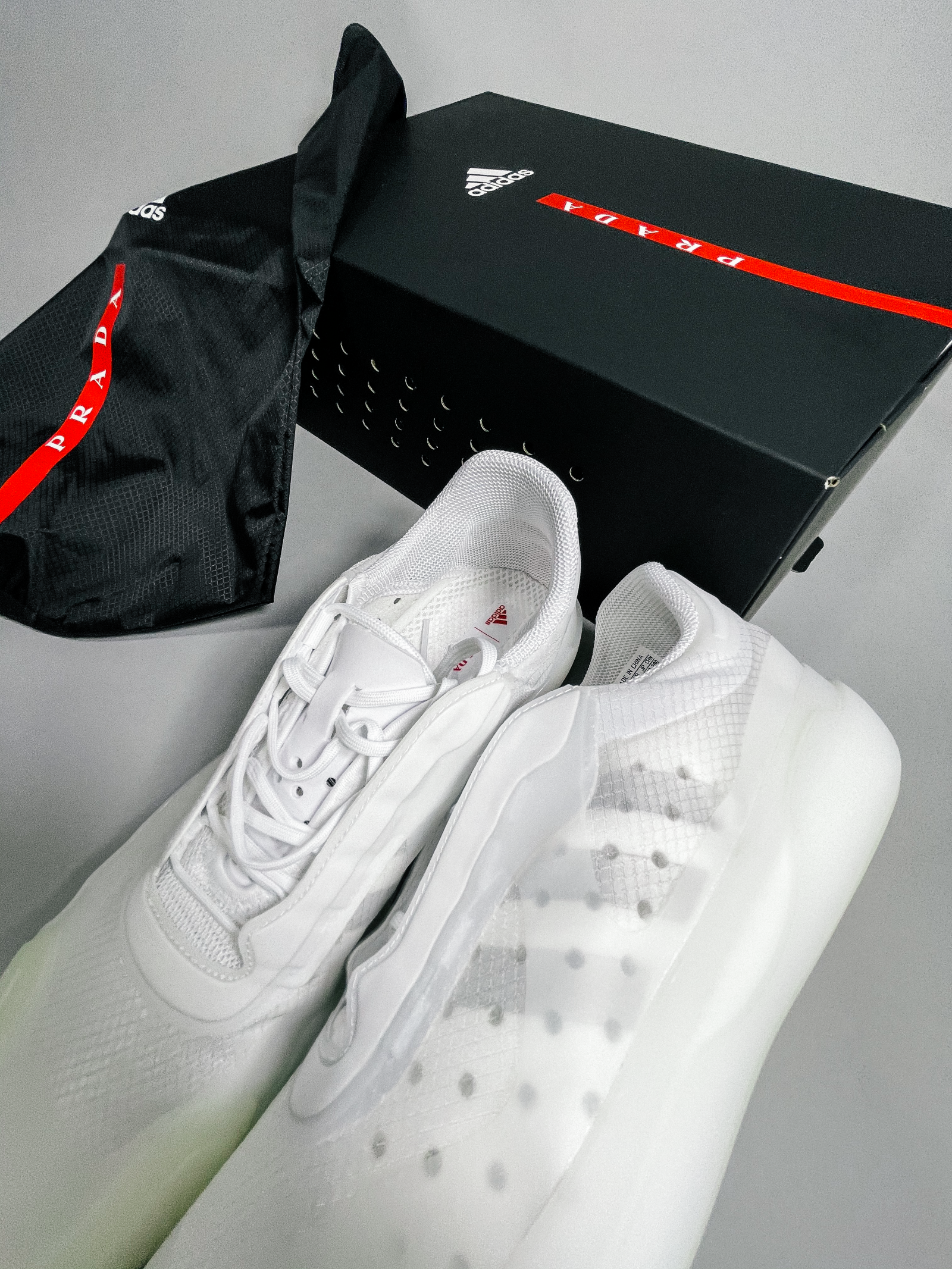 PRADA新作【2EG390_3LJX ADIDAS FOR PRADA SNEAKER WHITE】 adidas x Prada Superstar sneakers Men's 9.5 White & Black
