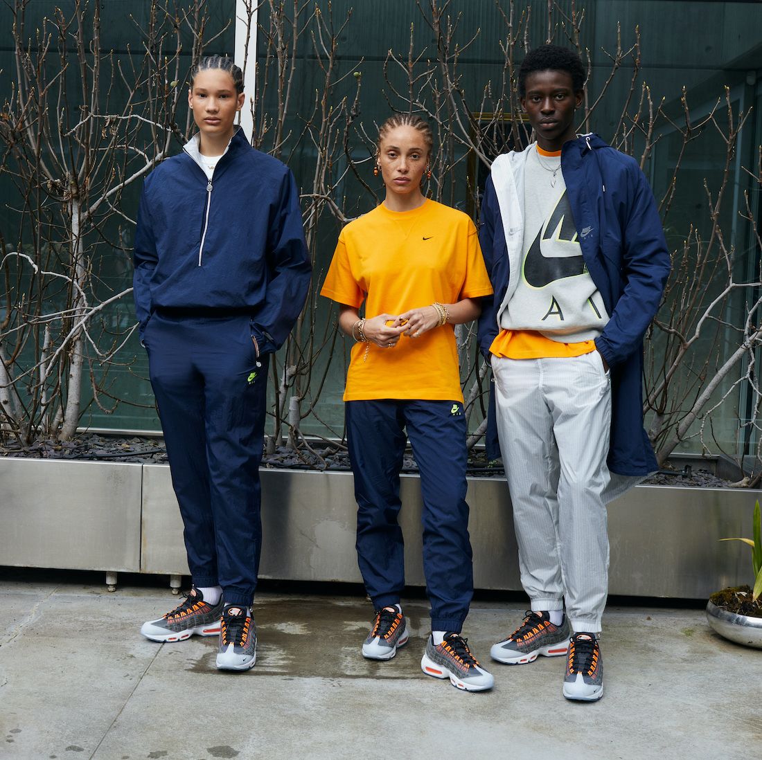 トップス KIM JONES NIKE CREW SWEAT CIRCUIT ORANGE Nike x Kim Jones NRG AM Fleece Crew Adult Unisex SZ S Orange