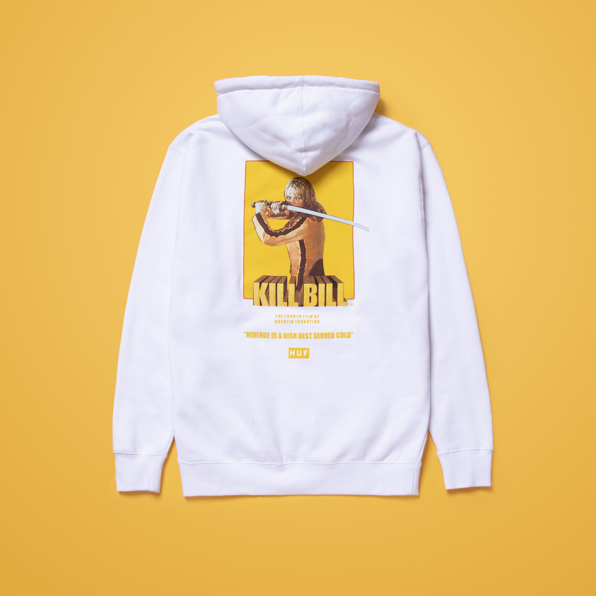 HUF X Kill Bill Revenge Pullover Hoodie Yellow S パーカー HUF x Kill Bill Revenge Hoodie Yellow - Skateboarding, Nike