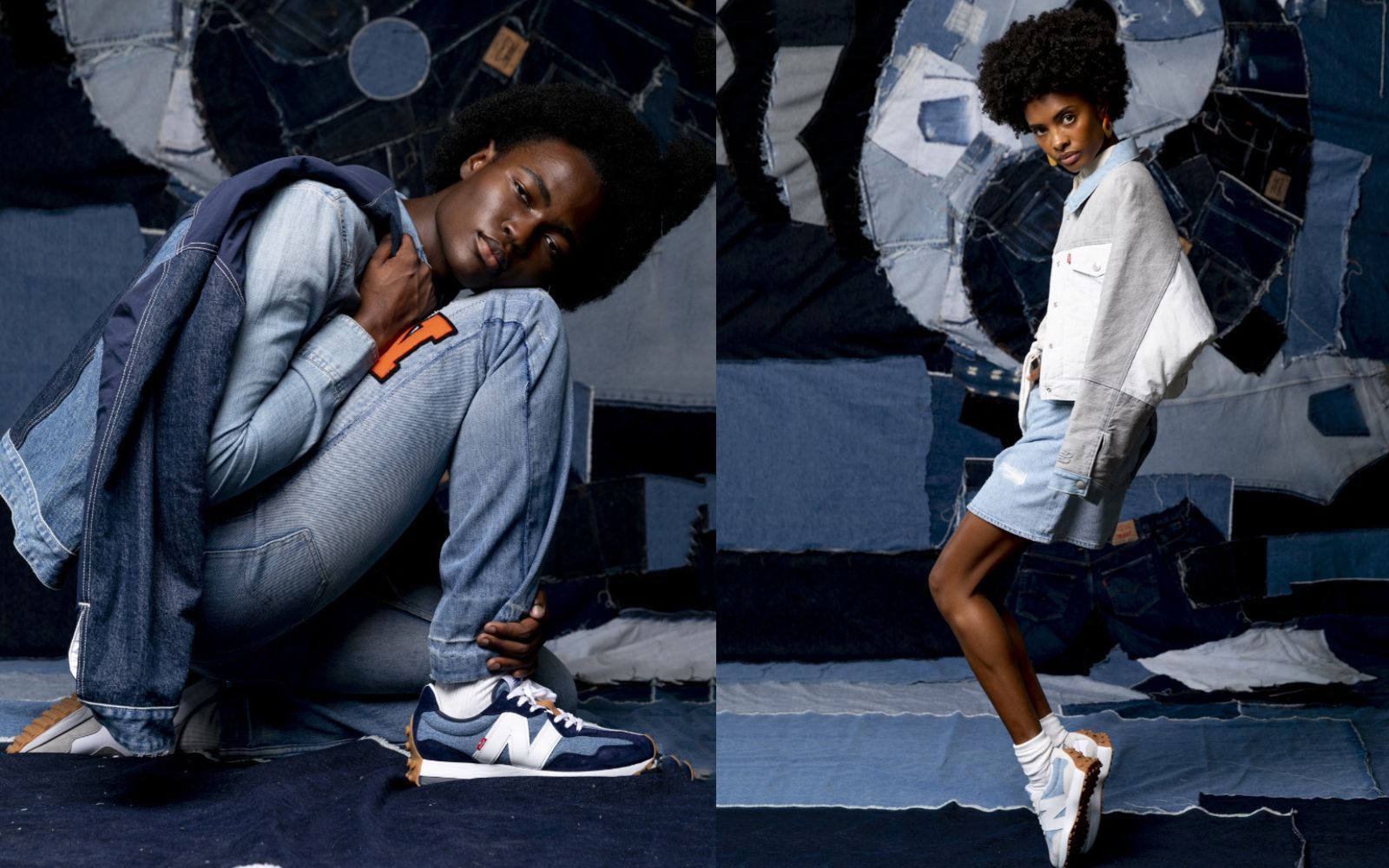 The new Levi's x New Balance collaborative collection