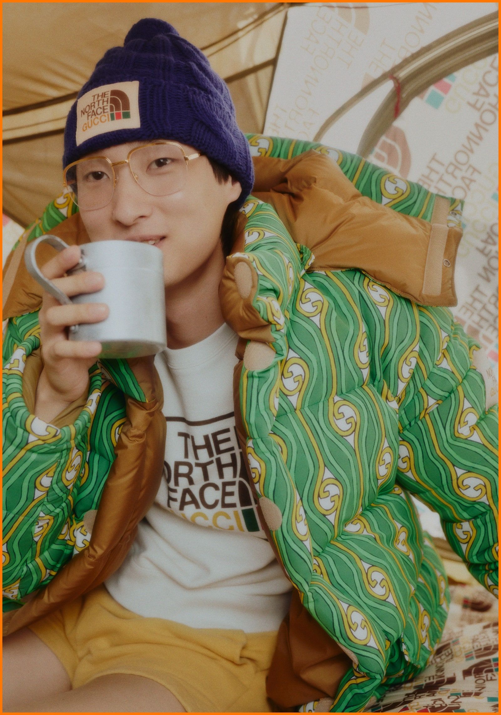 The campaign for Gucci x The North Face collaborative collection