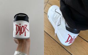（美品）DIOR b27 スニーカー　stussyコラボ　42 Dior - Dior×STUSSY コラボスニーカー42 オンライン購入極美品