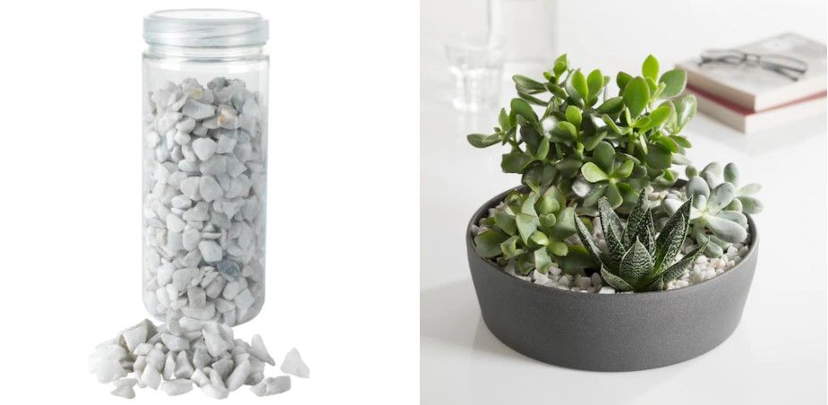 DYFT Decoration, white pebbles, 650g