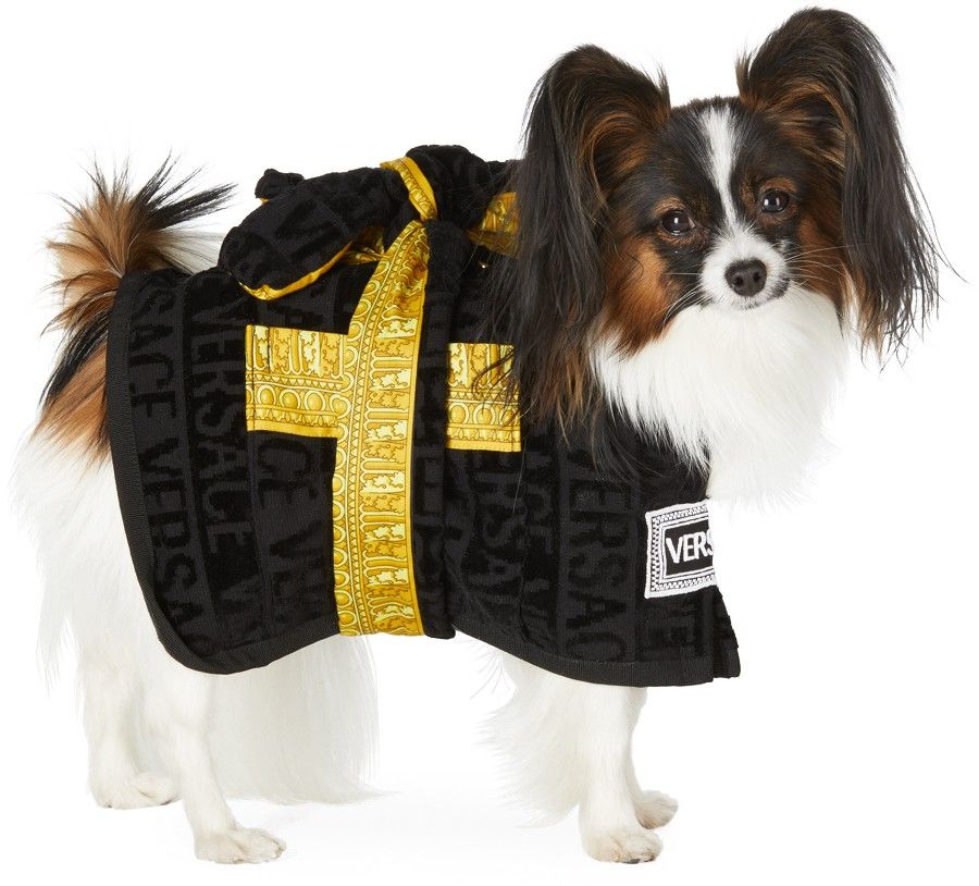 Versace Black Barocco Robe