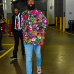 Glitz Africa Fashion Week - NBA Star James Harden in #animalprintfashion