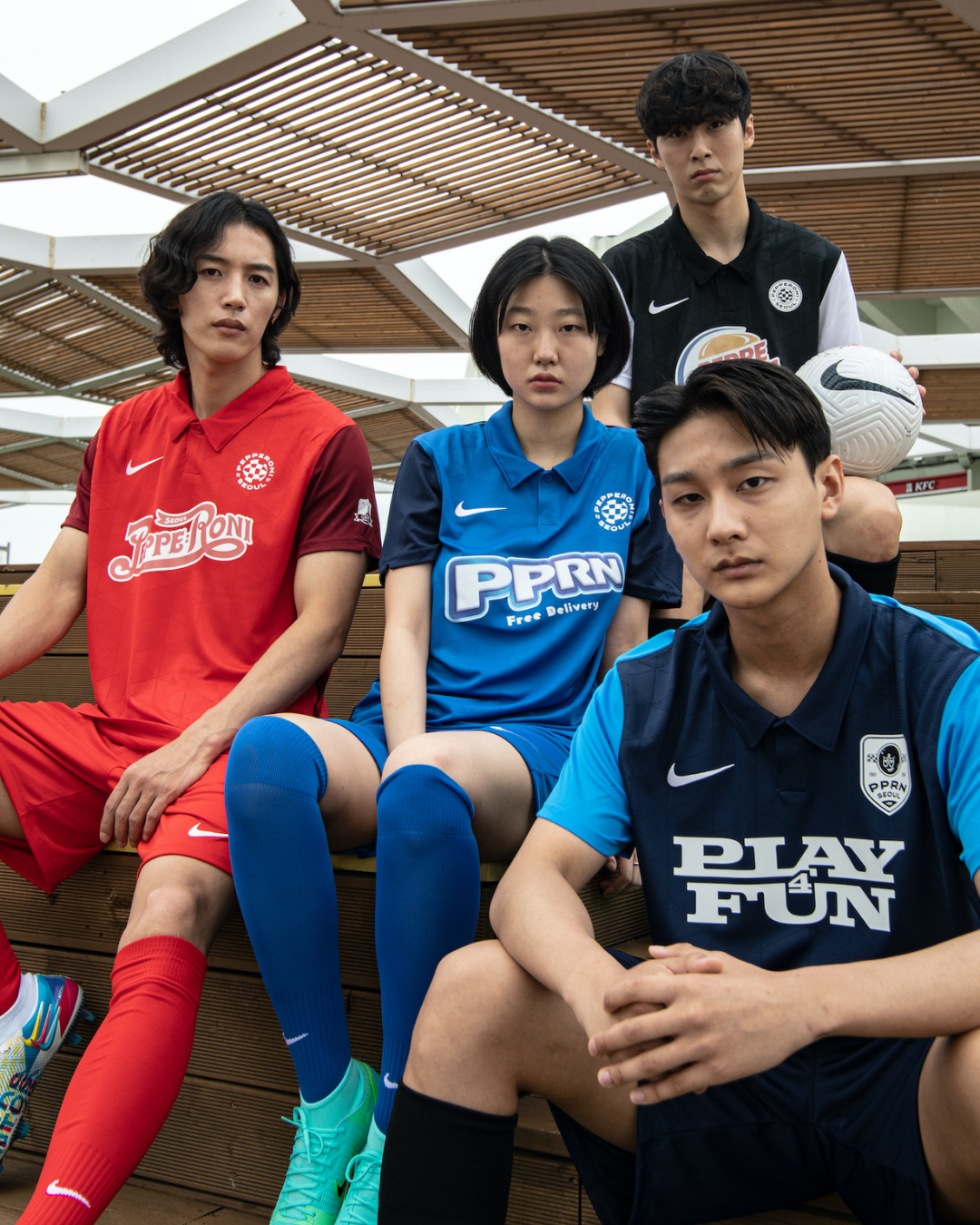 Pepperoni Seoul's new lookbook with Capo Football and Team First