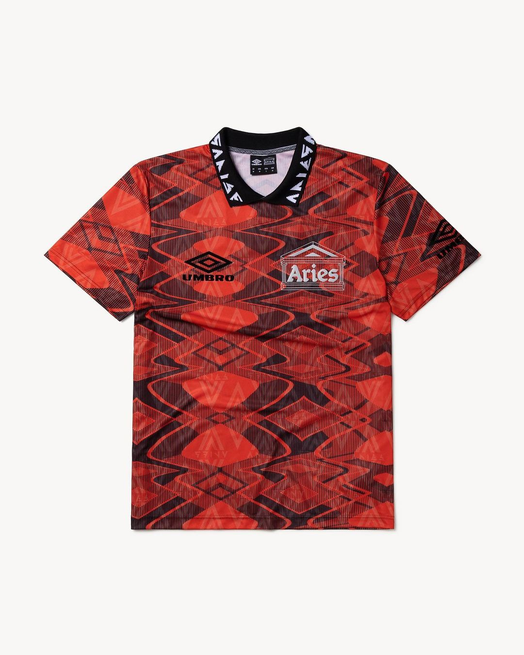 ARIES × UMBRO RUGBY SHIRT ARIES x UMBRO Screen Printed Rugby Shirt - Beige | THEROOM