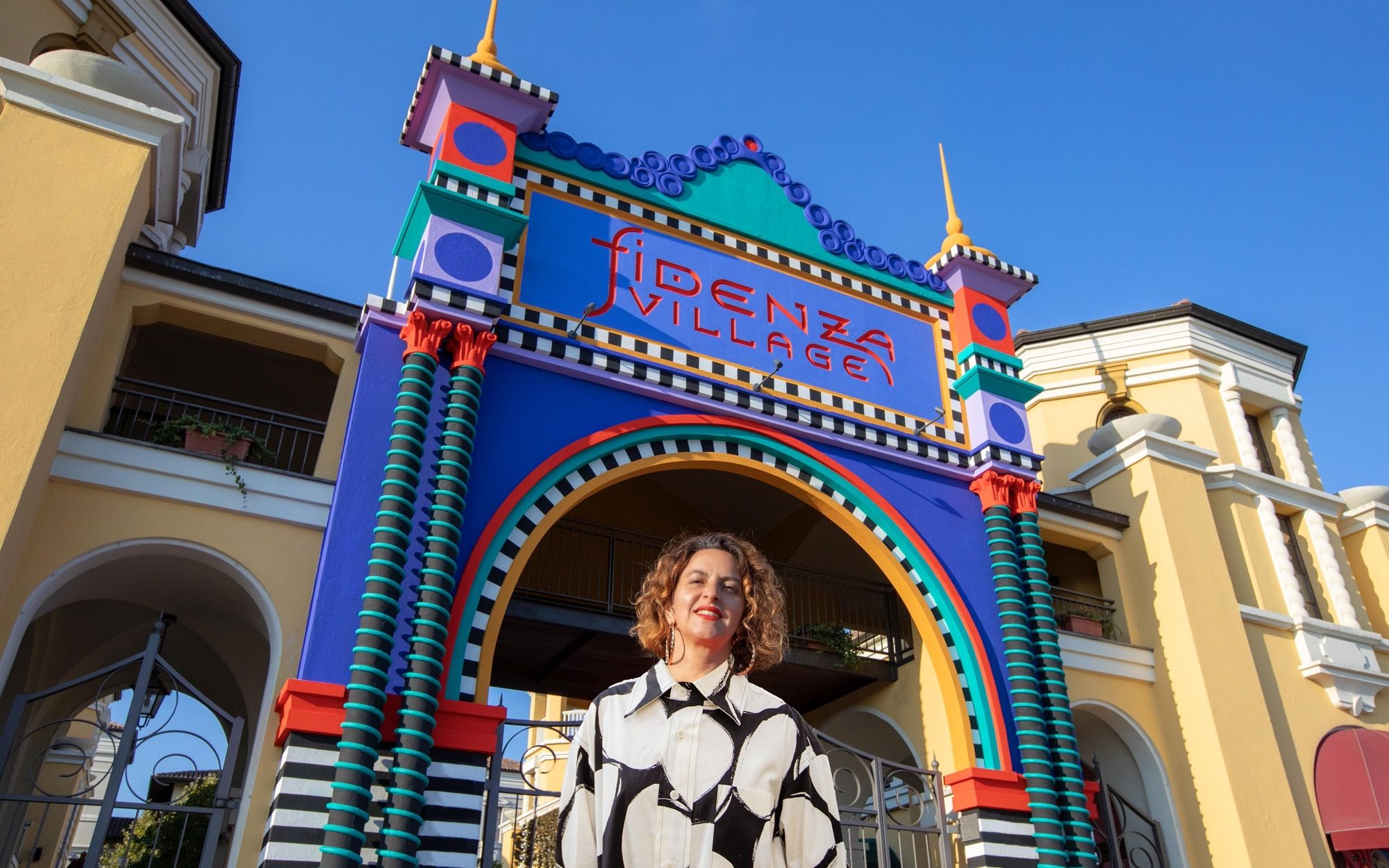La Porta della Gioia, Camille Walala. Fidenza Village, 2021. © Courtesy of the artist