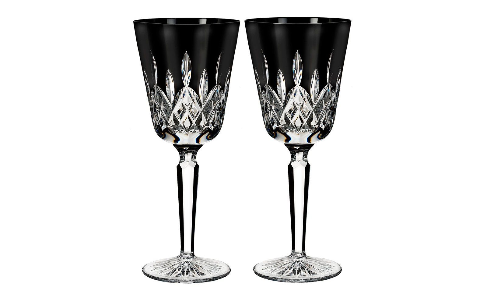 Waterford Lismore Black Goblet, Set of 2