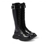 ALEXANDER MCQUEEN Leather Knee High Boots