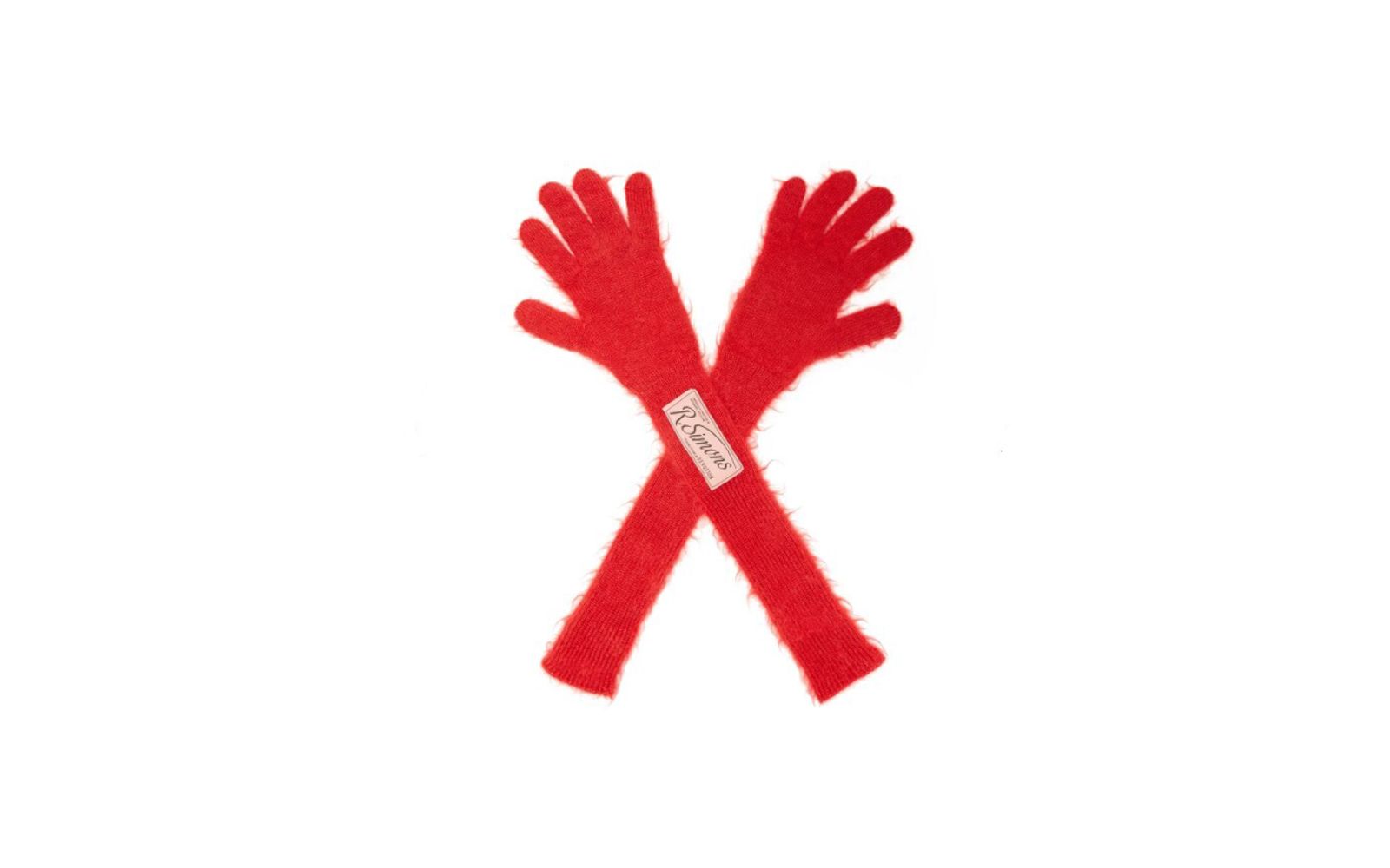 RAF SIMONS Mohair Blend Patch Gloves