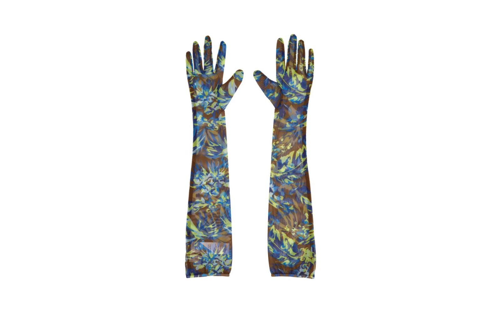 SHUTING QIU Multicolor Floral Print Gloves