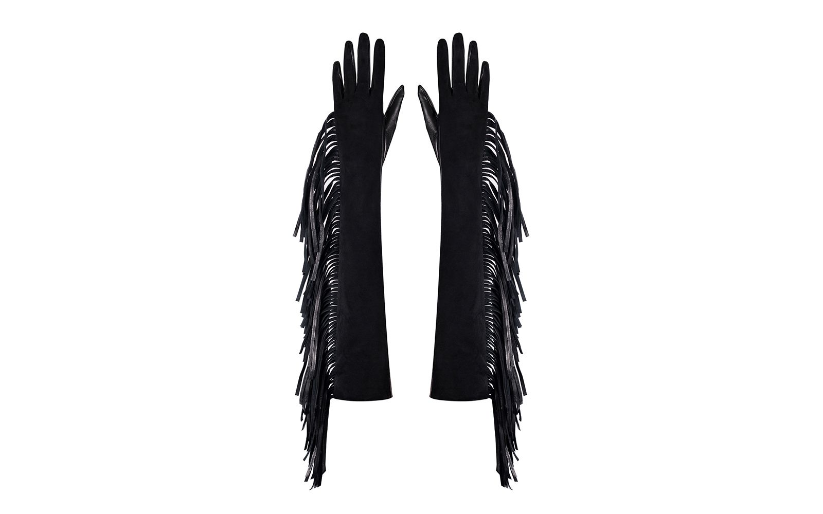 MANOKHI Long Fringed Gloves