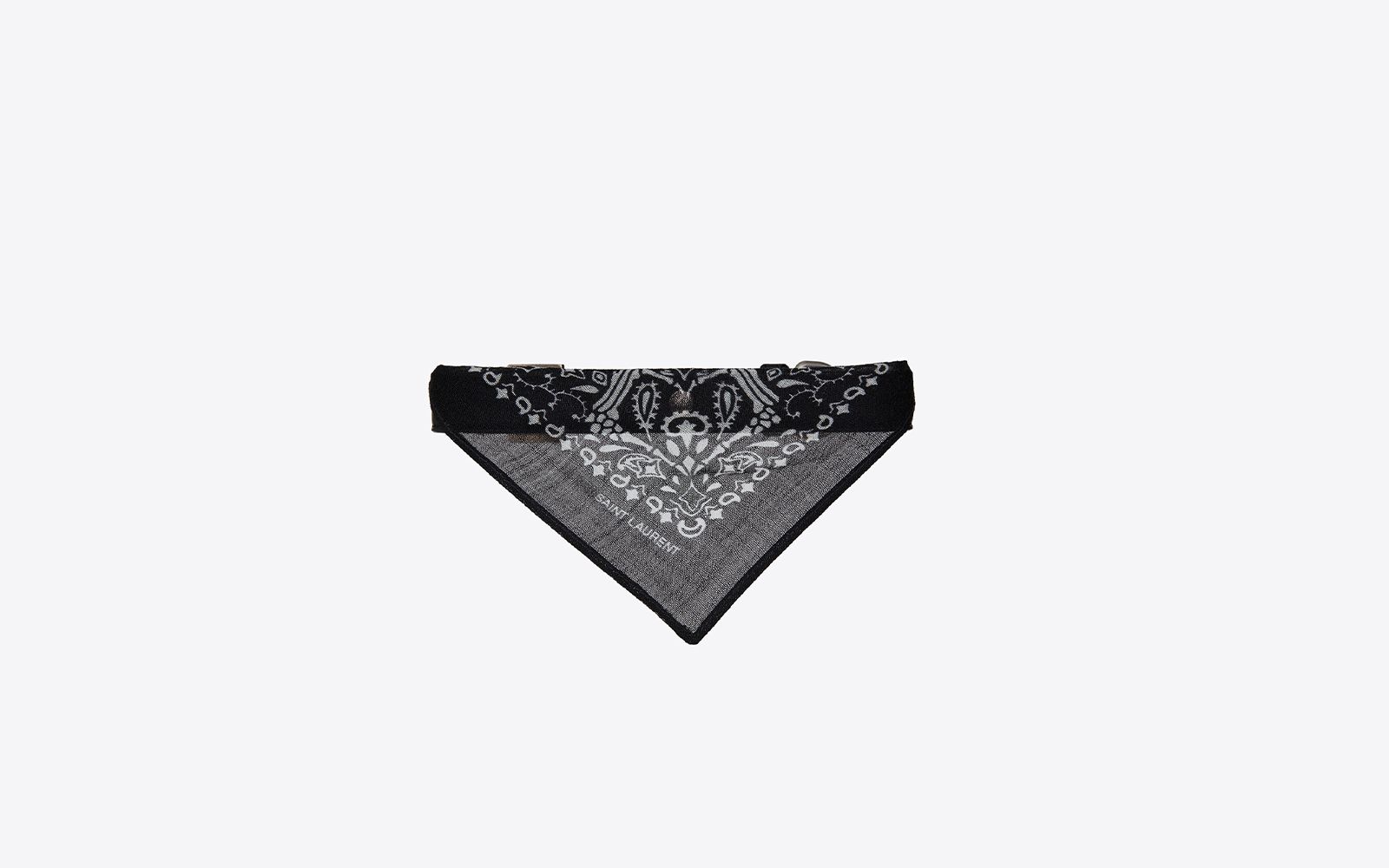 YSL Bandana collar in Smooth Leather