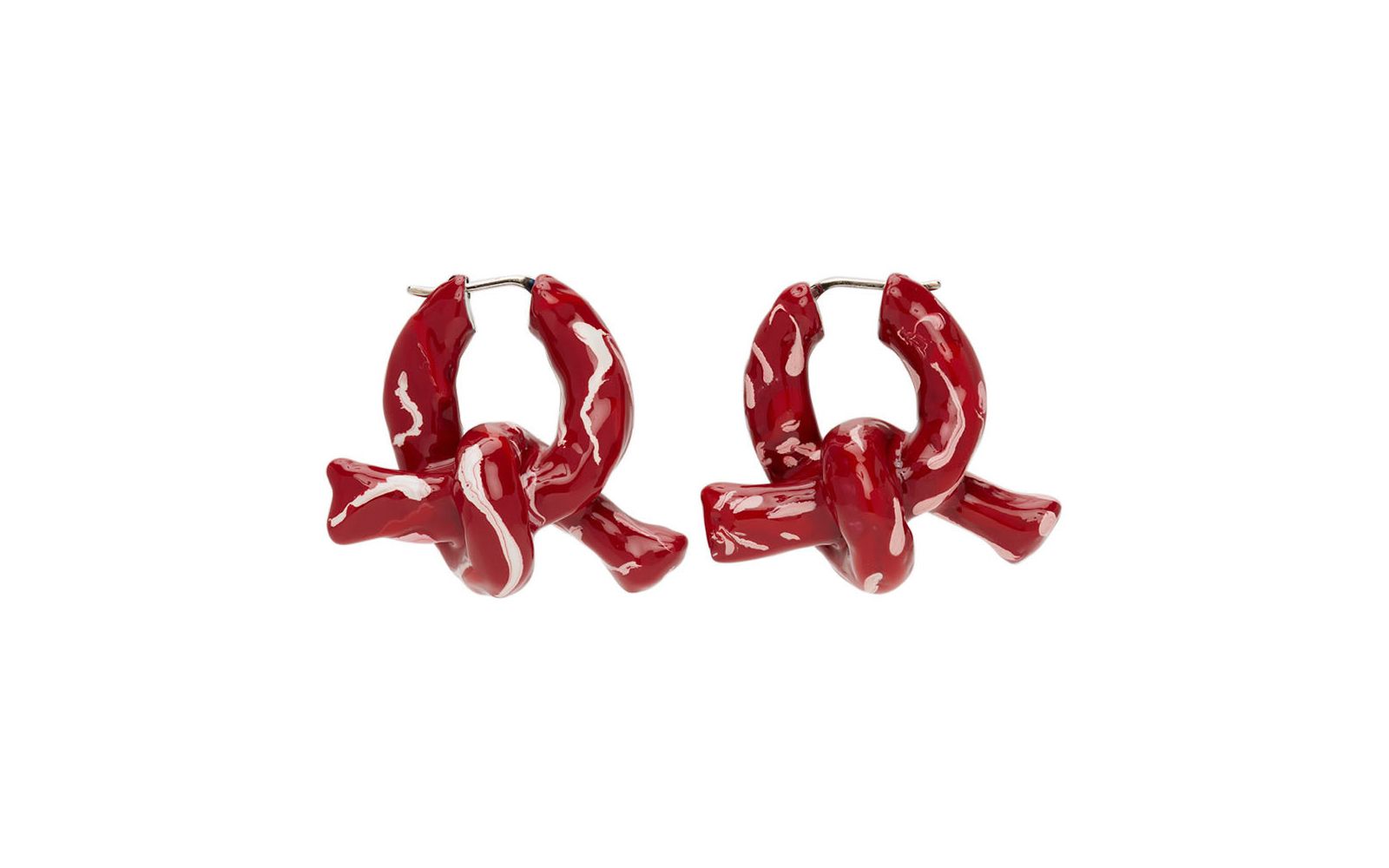 ACNE Red Knot Earrings