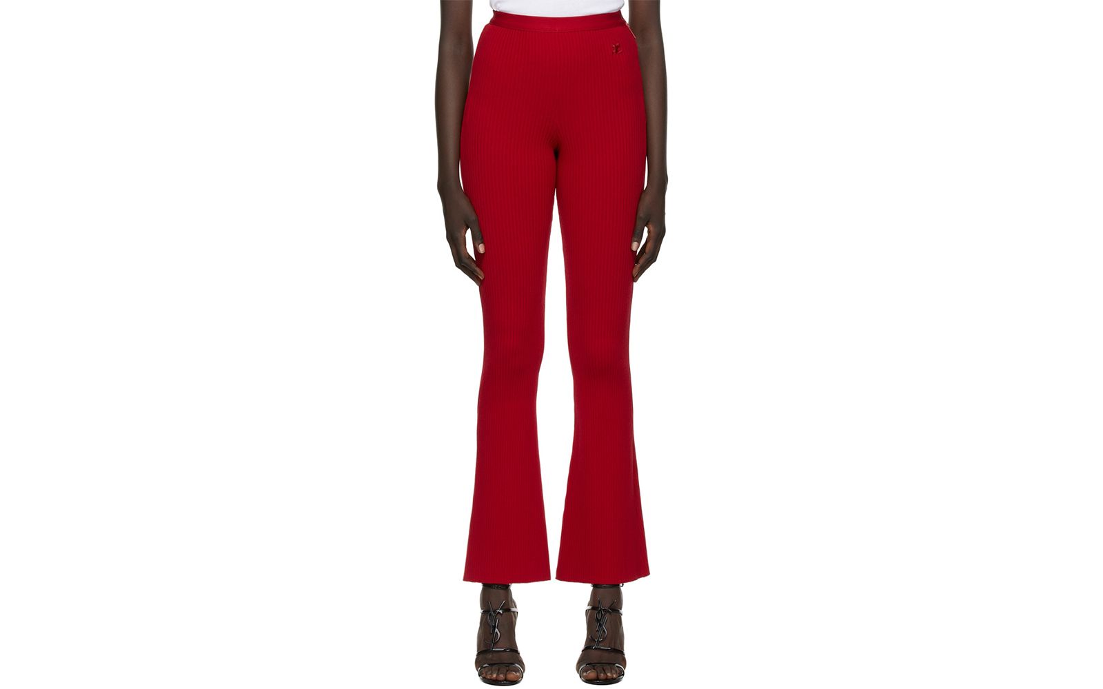 COURREGES Red Knit Lounge Pants