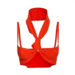 THE ATTICO Knotted Viscose Bra Top