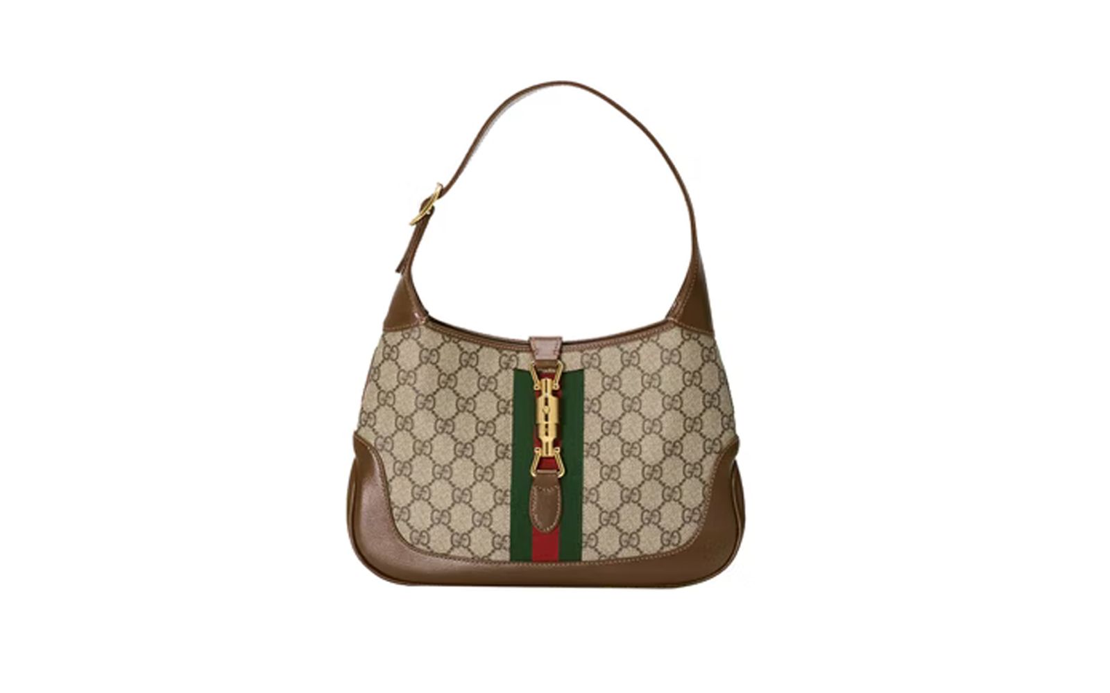 Gucci Jackie 1961 Shoulder Bag Small GG Supreme Beige/Ebony