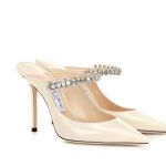 JIMMY CHOO Mules Bing 100 in vernice con cristalli