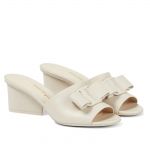 SALVATORE FERRAGAMO Sandali con zeppa Valery 55 in pelle