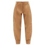 JW ANDERSON Pleated cotton cavalry-twill cargo trousers
