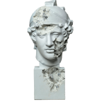 Blue Calcite Eroded Head of Ares with Helmet <br> 2021