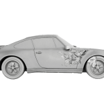 Eroded 911 Turbo Porsche Figure <br> 2020