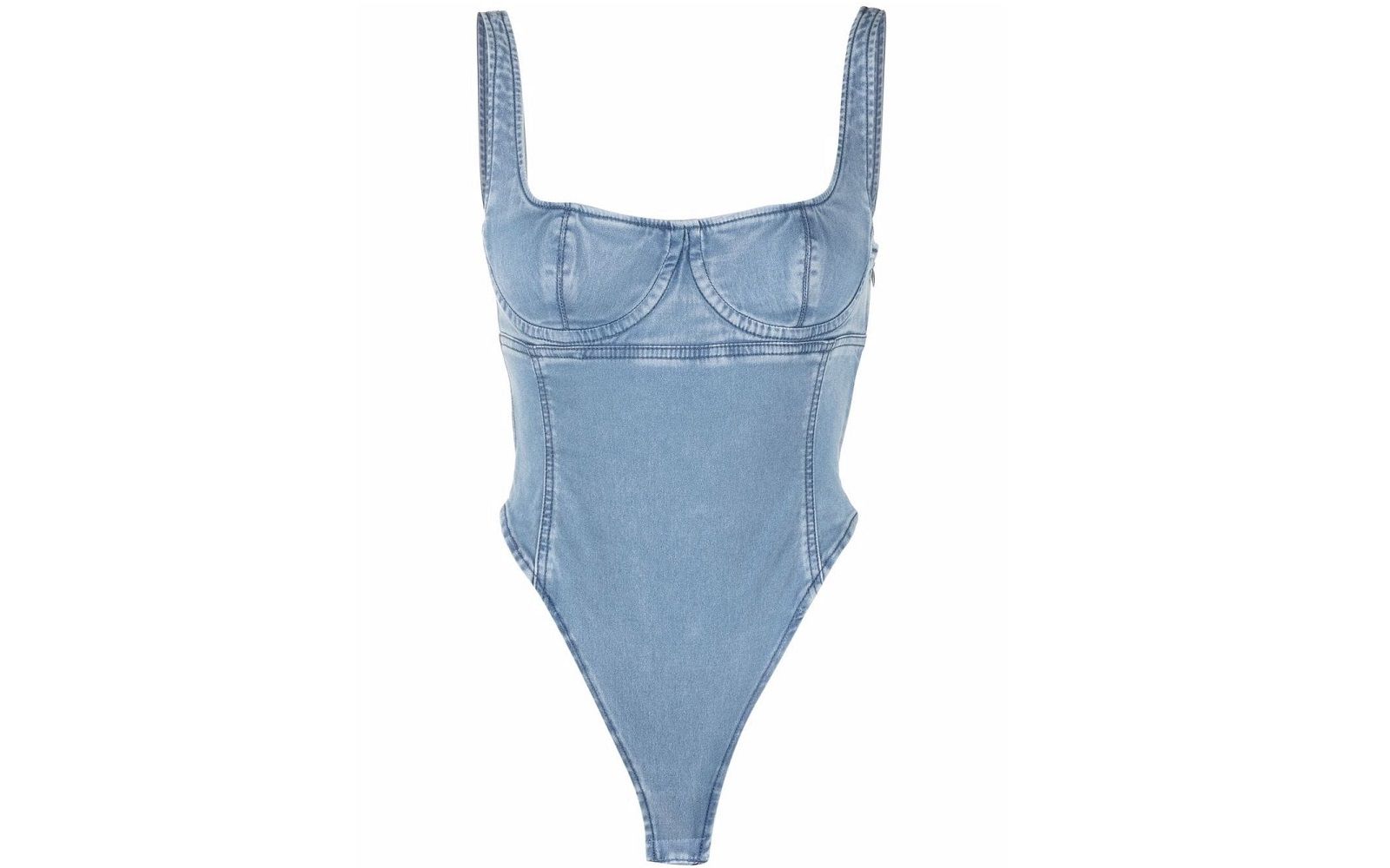 DIESEL Sleeveless denim corset top
