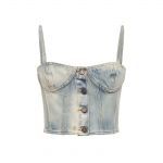 SAINT LAURENT Denim bustier