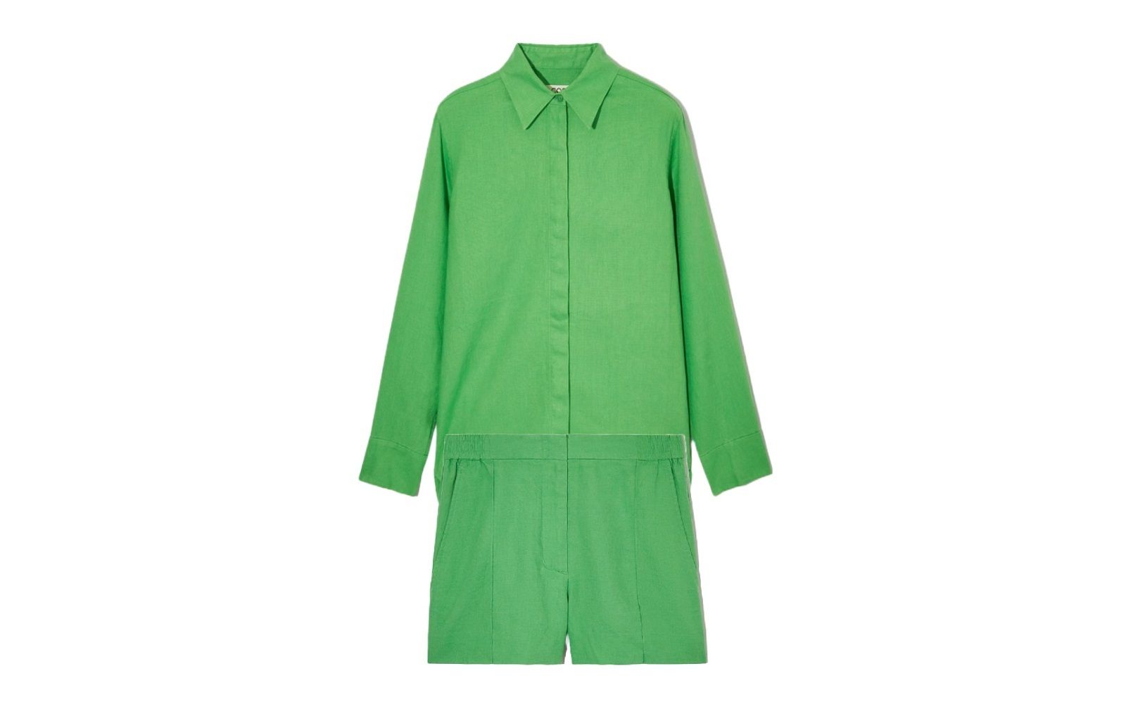 COS Regular-Fit Linen Shirt & Linen Pintuck Shorts