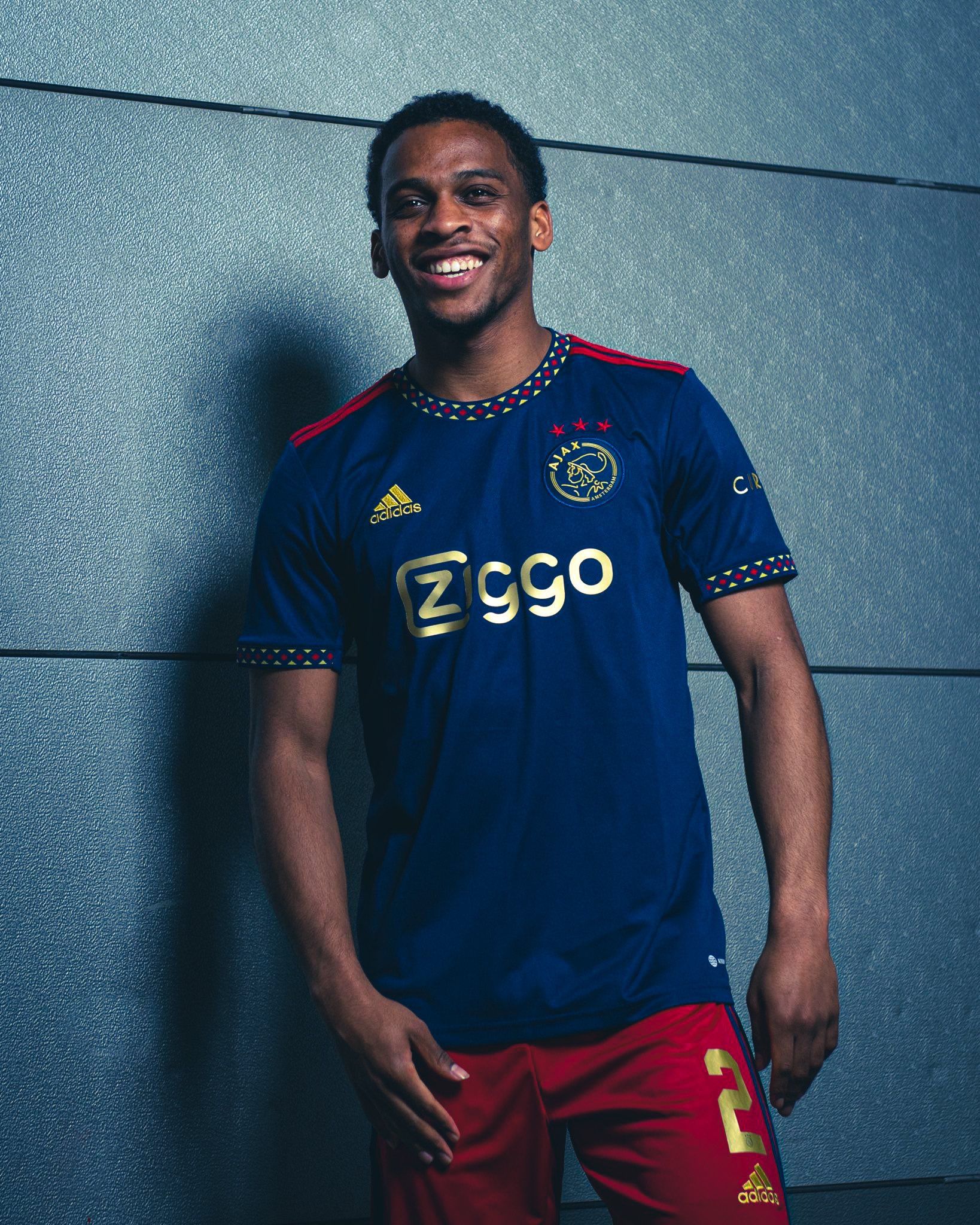 Ajax's new away jersey in navy blue - nss sports