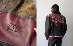 00s Miumiu archive leather ＆denim jacket 00s Miumiu archive leather ＆denim jacket - メルカリ