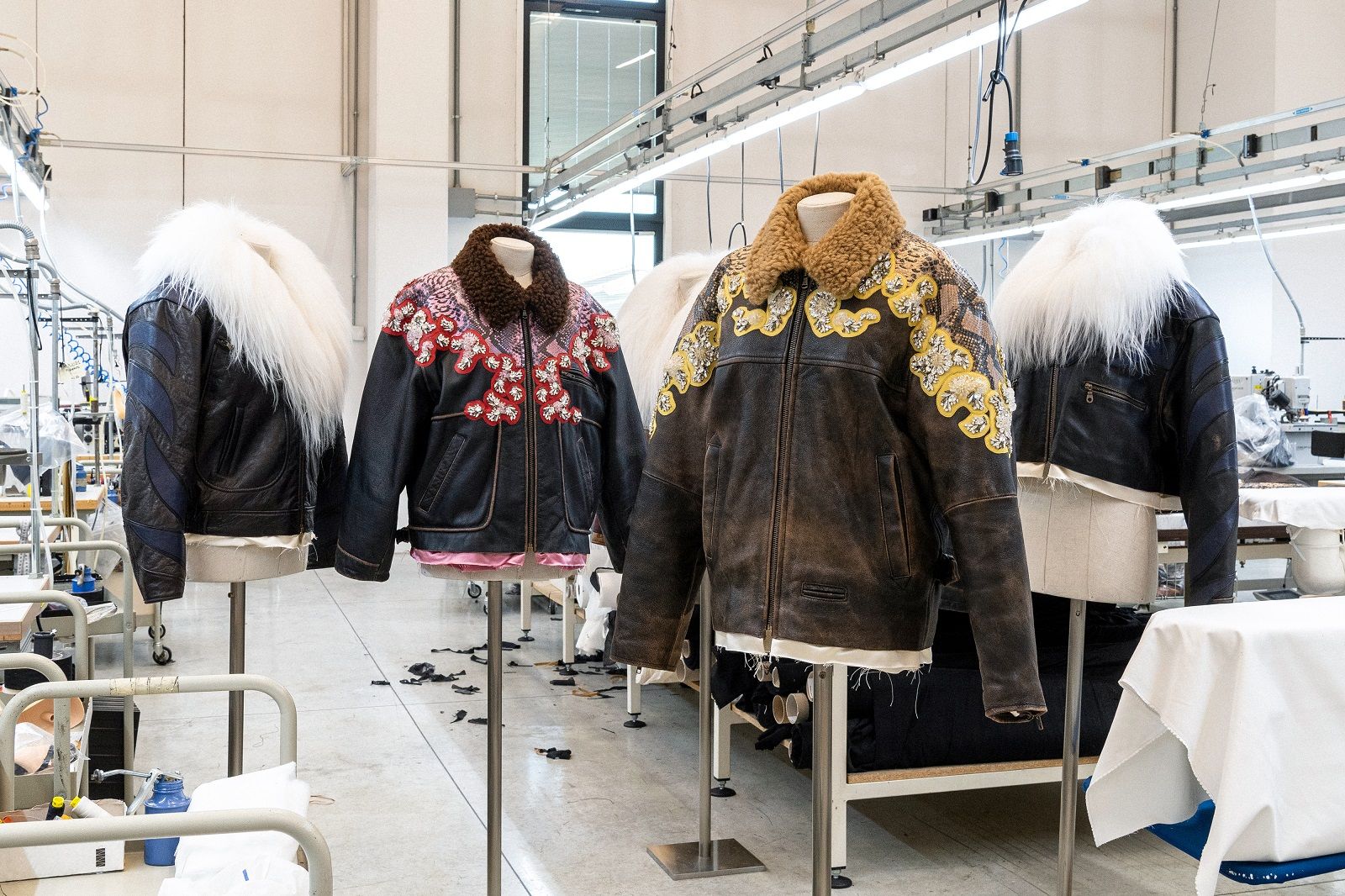 00s Miumiu archive leather ＆denim jacket The 