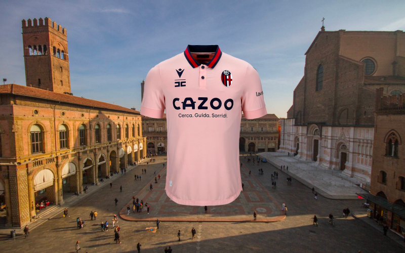 Bologna's fourth jersey designed by Elisabetta Franchi