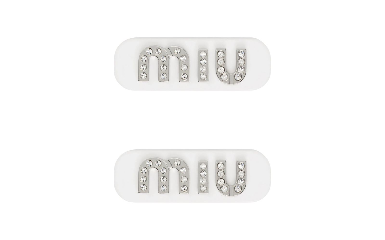 MIUMIU White Logo Hair Clip