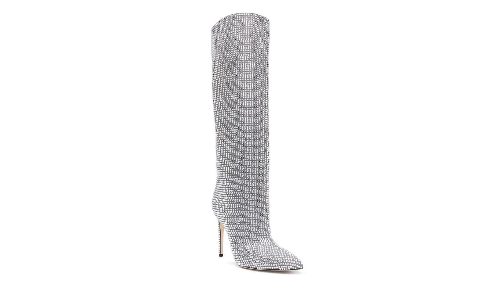 PARIS TEXAS Holly crystal-embellished knee boots