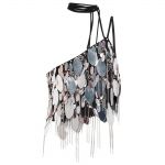 THE ATTICO Top cropped Helen con decorazioni