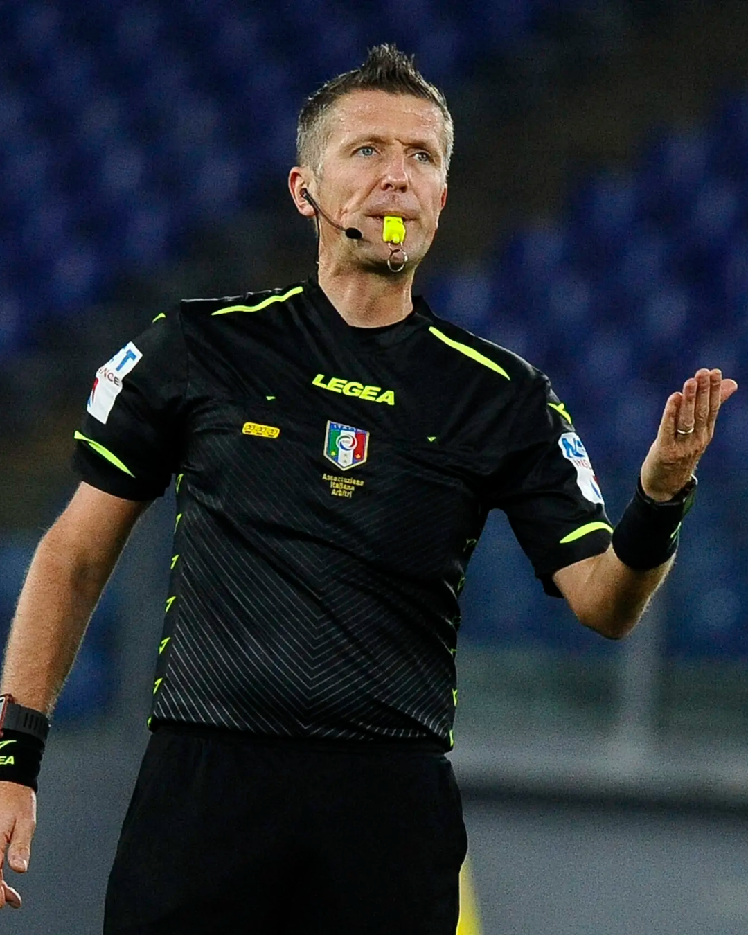 Why do Italian referees wear kits with the old logos?