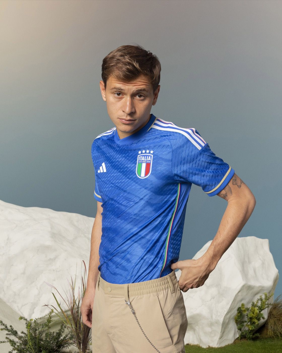 The new Italian National team jersey's made by adidas