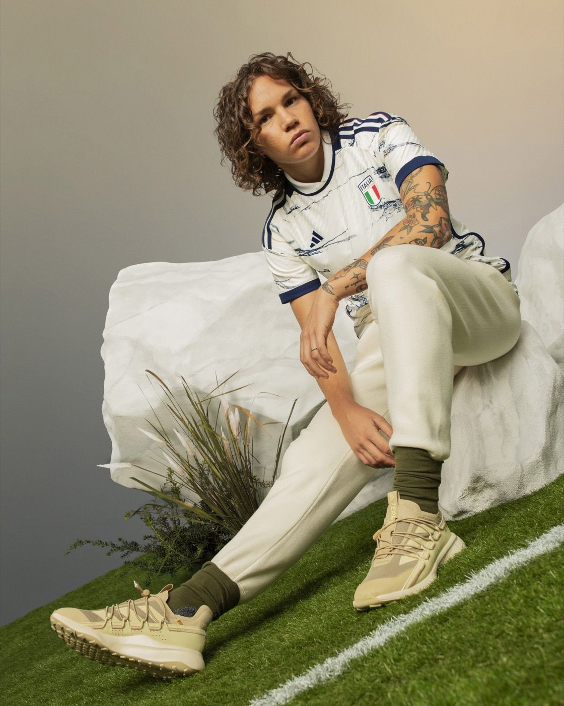 The new Italian National team jersey's made by adidas