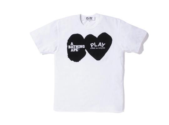 PLAY COMME des GARÇONS × A BATHING APE Bape x Comme des Garcons CDG Play Spring 2012 T Shirt Size