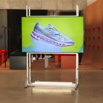 On's new Cloudsurfer on display during Design Week Presented at Spazio Maiocchi with an installation by Armature Globale